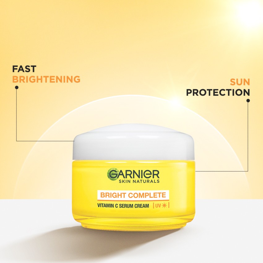 GARNIER Bright Complete Vitamin C Serum UV Cream Sun Protection