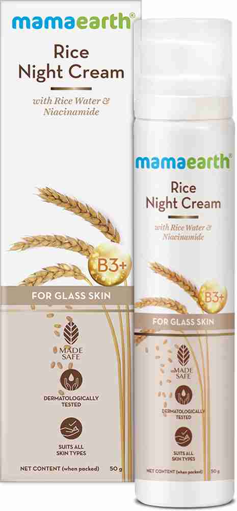 Mamaearth Rice Night Cream for Clear Skin With Rice Water Niacinamide for Glass Skin Price in India Buy Mamaearth Rice Night Cream for Clear Skin With Rice Water Niacinamide