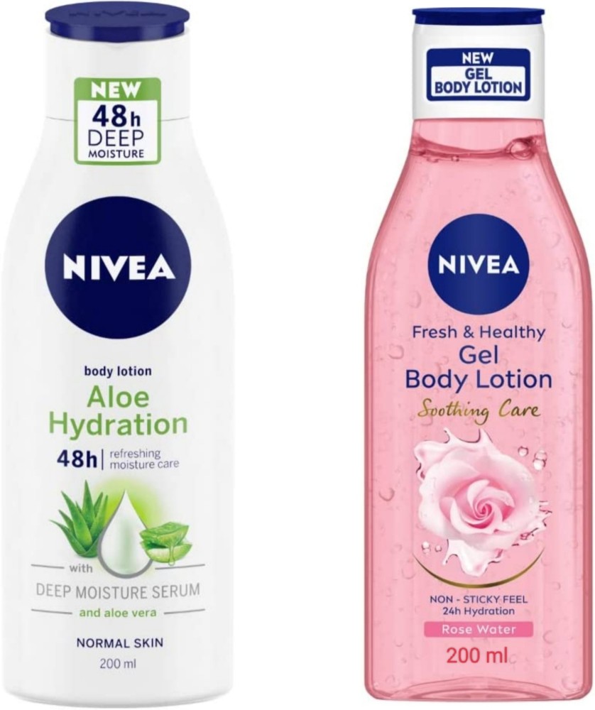 Buy NIVEA Gel Body Lotion 200 ml, Aloe Vera, Refreshing Care For 24H  Hydration, Non-Sticky