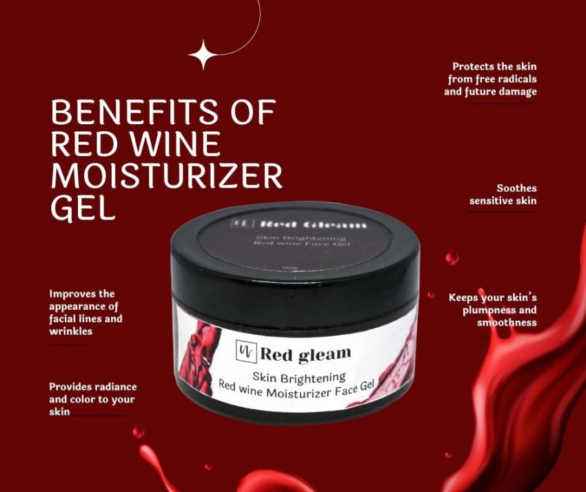 Red gleam Skin Brightening Red wine moisturizer Face gel Price