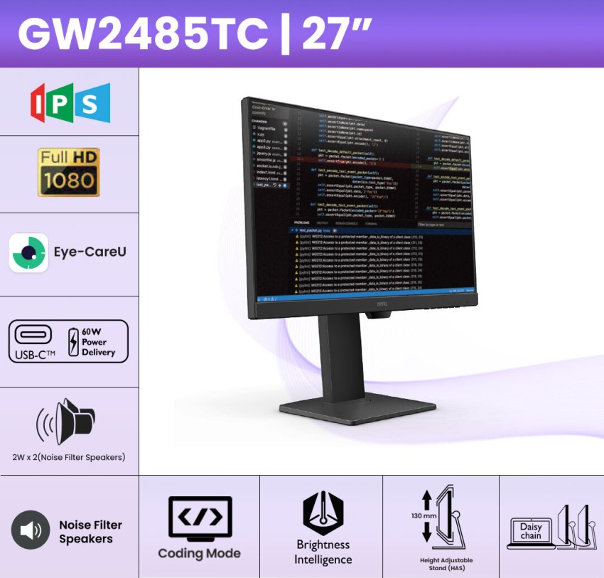 GW2485TC, 23.8 1080p Eye-Care Monitor