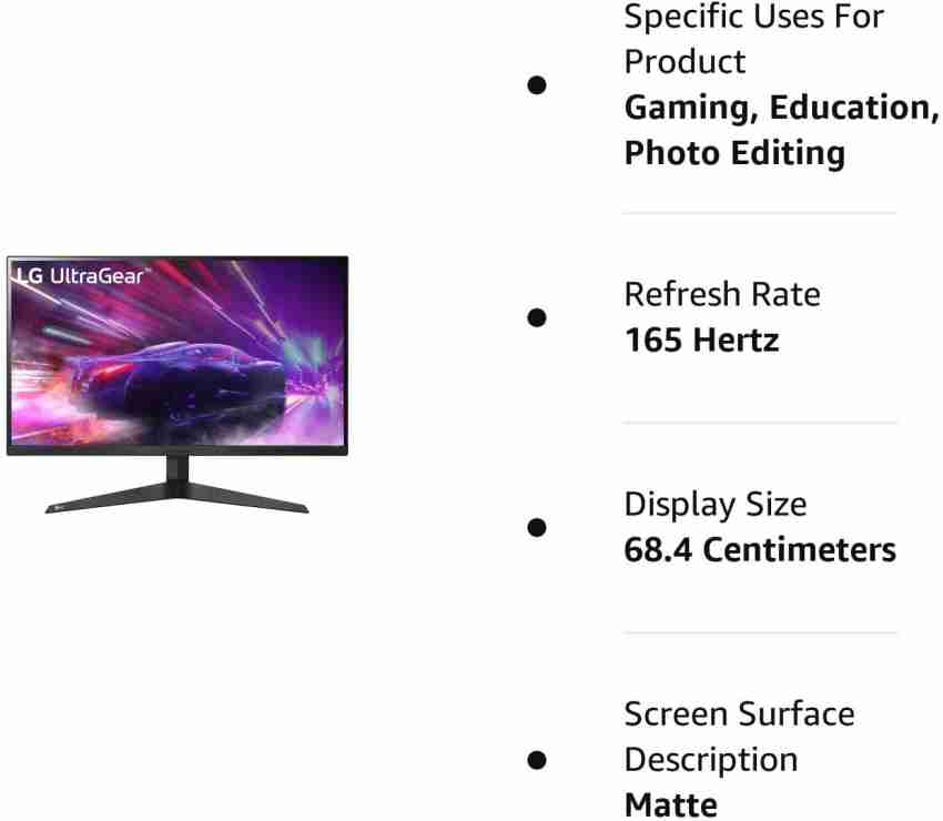 LG ULTRAGEAR 27 inch Full HD LED Backlit VA Panel Gaming Monitor