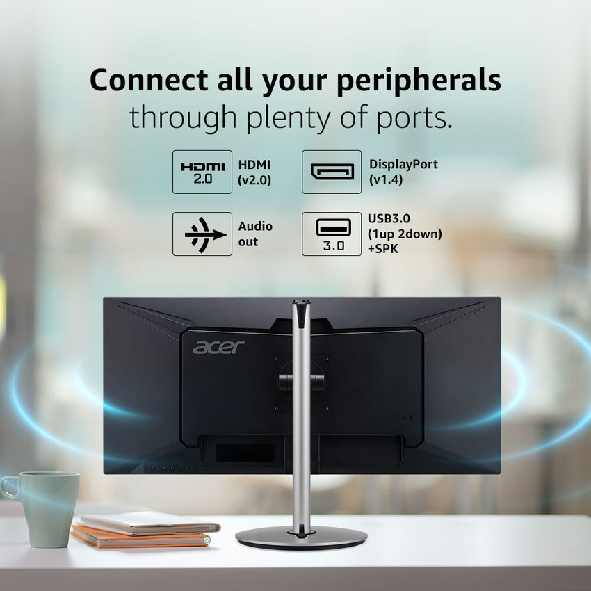 Acer 86.36 cm (34 inch) Quad HD IPS Panel with Comfy Viewing
