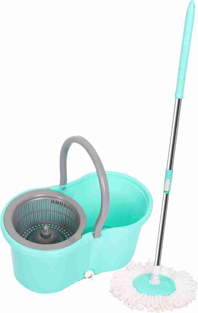 Qozent Household Mop Automatic Spin Mop Cleaning and drying mop(With 2  Refill) Wet & Dry Mop Price in India - Buy Qozent Household Mop Automatic  Spin Mop Cleaning and drying mop(With 2