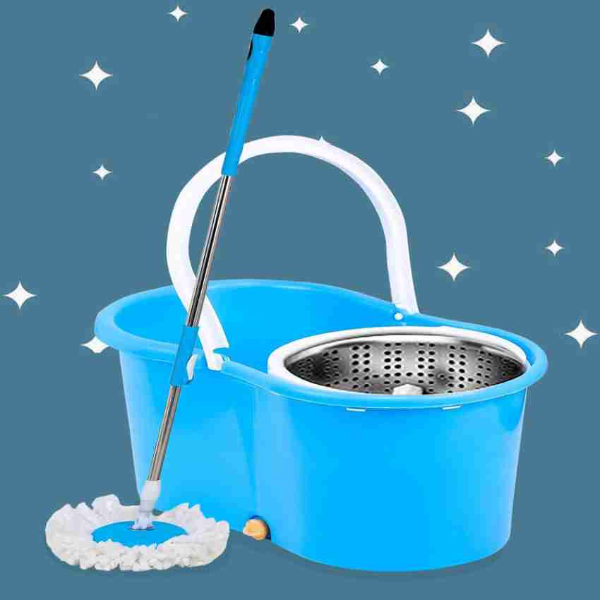 GOSHIV Mop Floor Cleaner with Bucket with 2 Microfiber Refill for Easy  Magic Cleaning, Mop Set Price in India - Buy GOSHIV Mop Floor Cleaner with  Bucket with 2 Microfiber Refill for