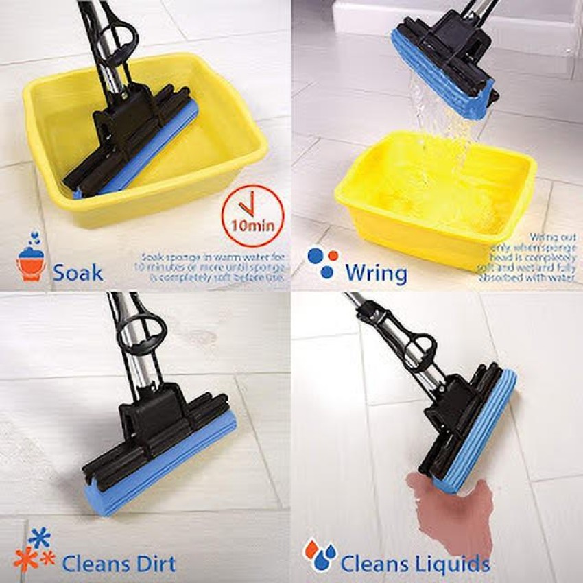 CLEANHOME Tile Tub Scrubber Brush with 3 Different Function Cleaning Heads  and 56 Extendable Long Handle-No Scratch Shower Scrubber for Cleaning