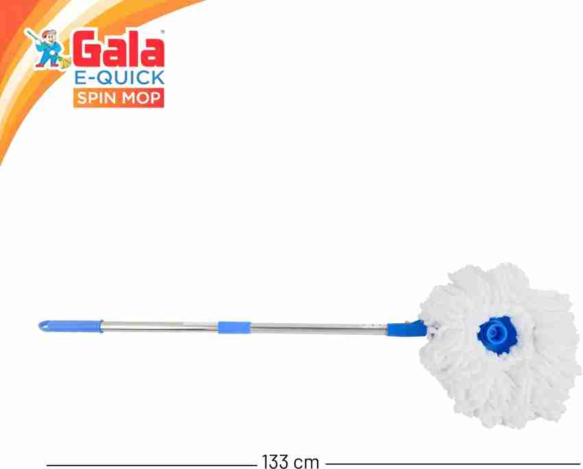 Gala e-Quick Spin Mop Stainless Steel, Easy Wheels & Big Bucket