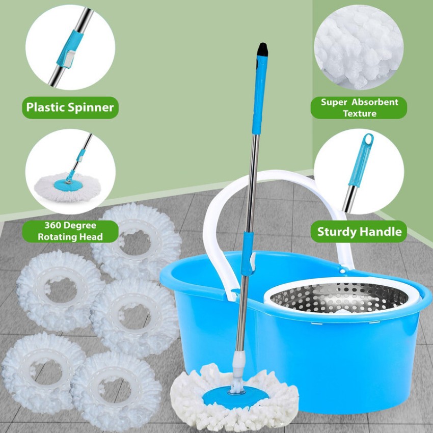 Flipkart SmartBuy Bucket Spin Mop Floor Cleaning and Mopping