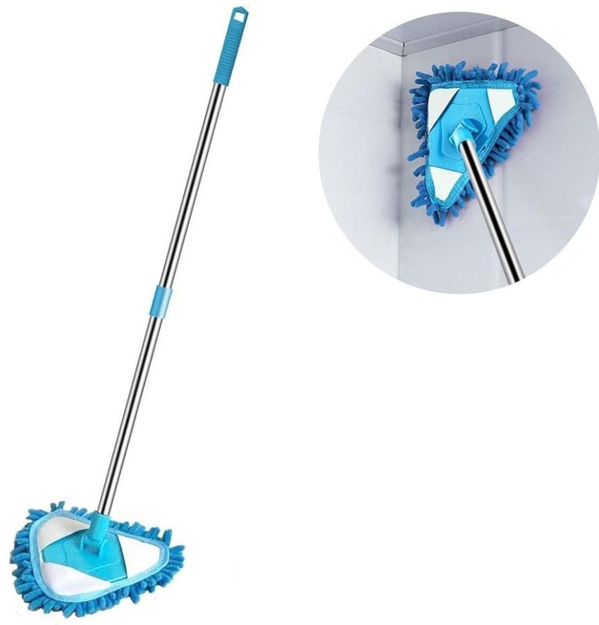 2 In 1 Cleaning Scrub Brush With Long Handle Adjustable V-shaped Floor Brush  Scrubber 120 Degree Triangular Rotating Brush Head - AliExpress