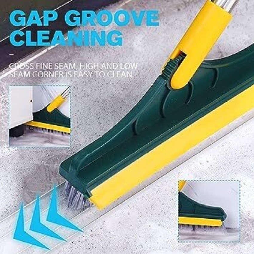 Floor Scrub Brush 2 In 1 Scrape And Brush Long Handle Wiper Stiff