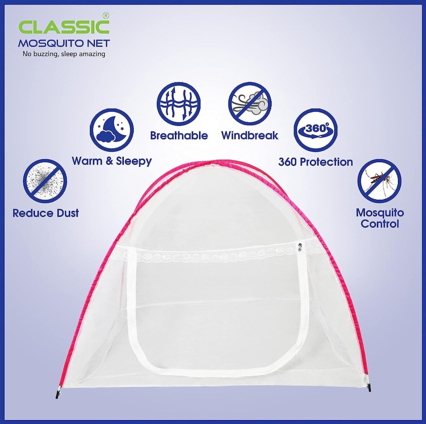 Classic Mosquito Net Polyester Kids Washable for baby Safe & Easy Use  121cmX76cmX91cm (0 to 24 Months) Mosquito Net Price in India - Buy Classic  Mosquito Net Polyester Kids Washable for baby