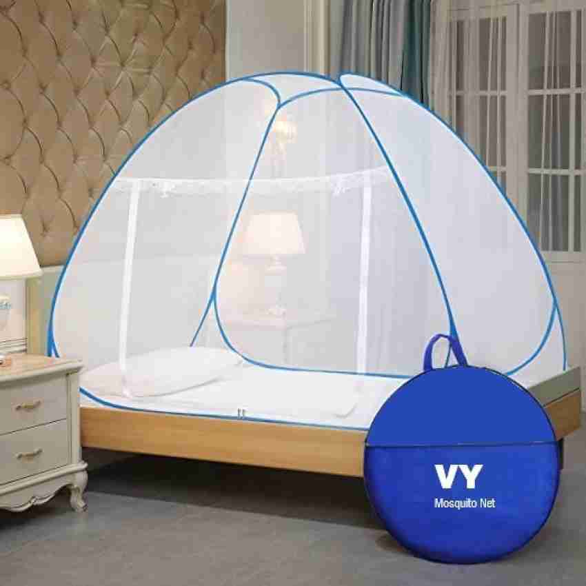 Buy Ridsio White Polyester Mosquito Net For Single Bed, Double Bed