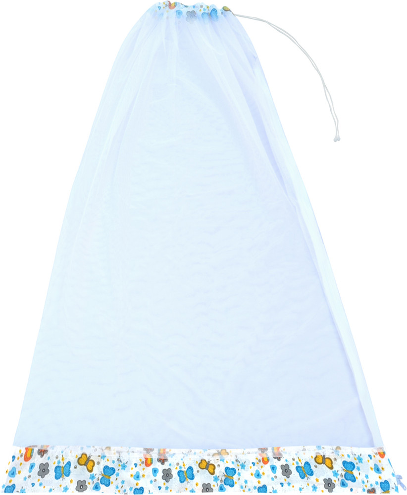 Younique Cotton Infants Washable Mosquito Net for Baby Cradle Mosquito Net For Baby Jhula Baby Swing with Zip Opening 0 3 Yrs Blue Butterfly Mosquito Net Price in India