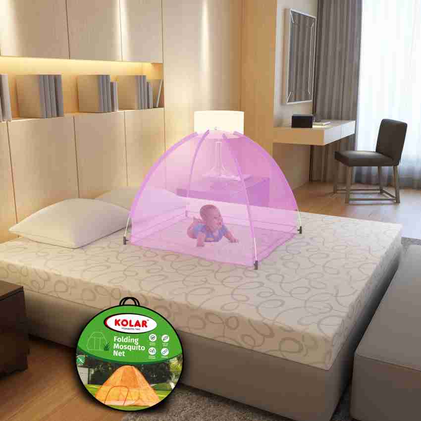 All Habits Polyester Infants Washable Nylon Kids Mosquito Net Foldable  Umbrella Style1-6 Stick-Green Mosquito Net