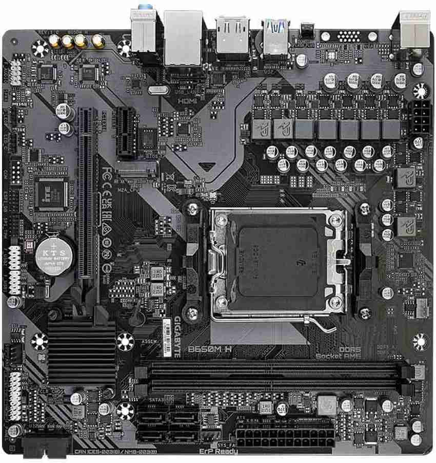 GIGABYTE B650M H AMD Socket AM5 Supports AMD Ryzen™ 7000 GIGABYTE B650M H AMD Socket AM5 Supports AMD Ryzen™ 7000