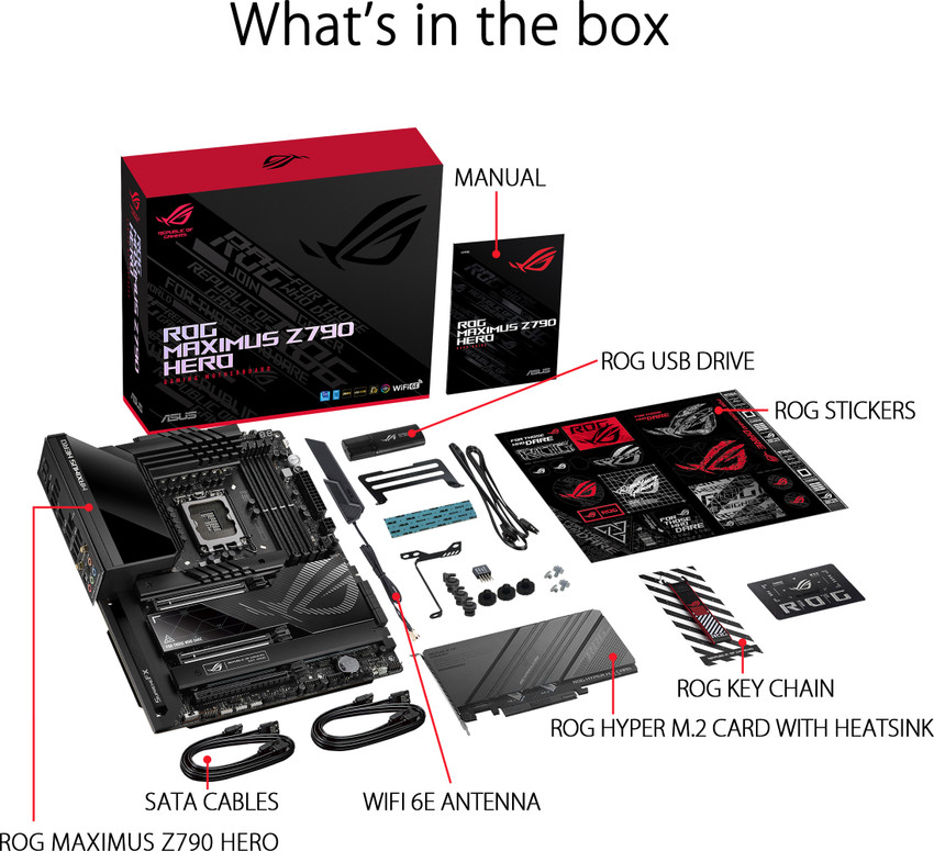 ASUS ROG MAXIMUS Z790 HERO LGA 1700Socket ATX Intel Z790 Chipset 