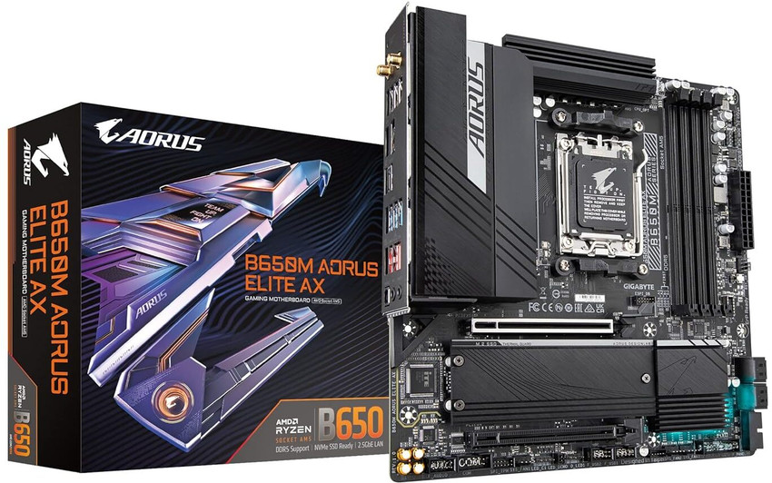 GIGABYTE B650M AORUS Elite AX AMD AM5 Micro-ATX DDR5 Gaming 
