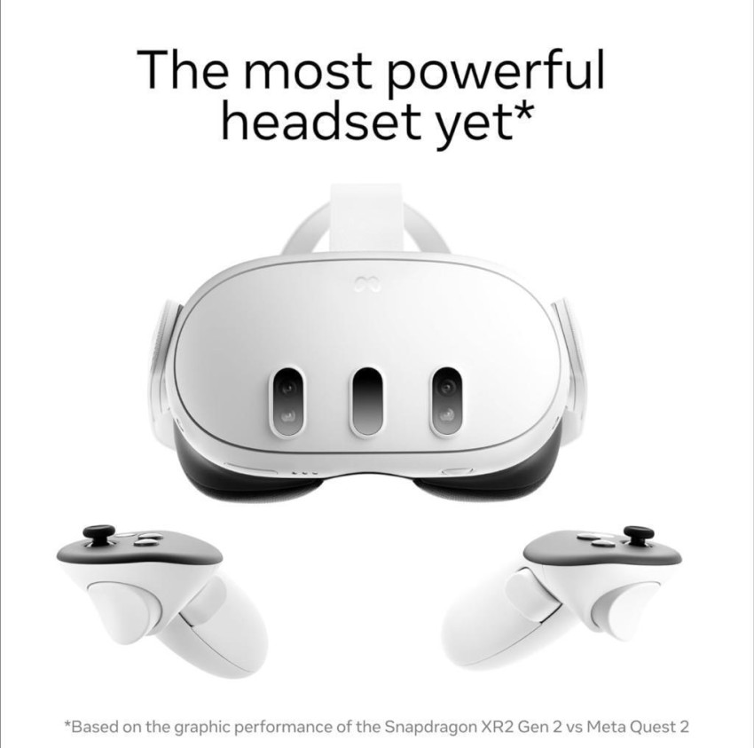 META Quest 3 VR Headset (128) GB Motion Controller - META