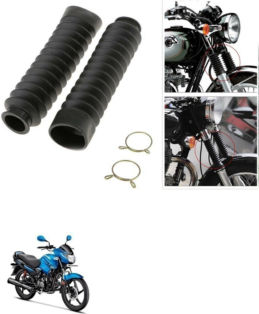 SRPHERE Motorcycle Front Fork Cover Shock Protector Dust Guard For Hero Glamour FI Motorcycle Fork Cover Price in India Buy SRPHERE Motorcycle Front Fork Cover Shock Protector Dust Guard For Hero