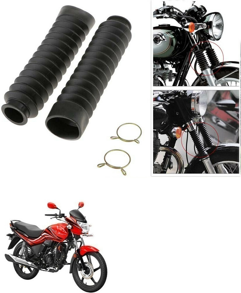 SRPHERE Motorcycle Front Fork Cover Shock Protector Dust Guard For Hero Passion Xpro Motorcycle Fork Cover Price in India Buy SRPHERE Motorcycle Front Fork Cover Shock Protector Dust Guard For Hero