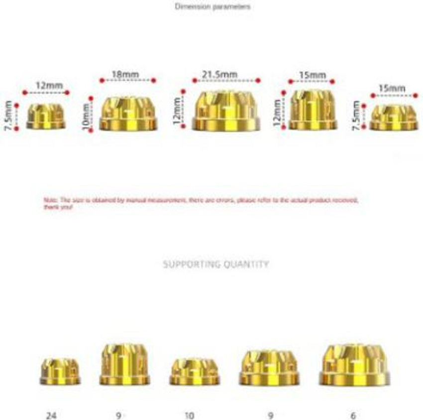 Gold bike sales bolts