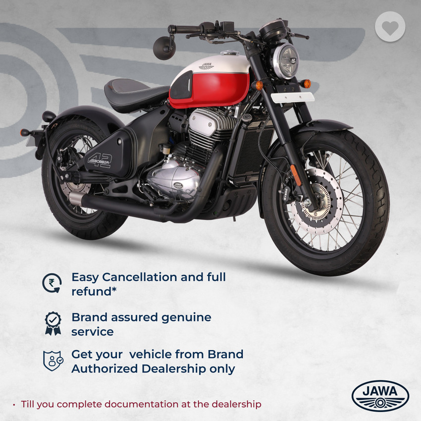 Jawa 42 Bobber Booking for Ex Showroom Price Price in India Buy Jawa 42 Bobber Booking for Ex Showroom Price online at Flipkart