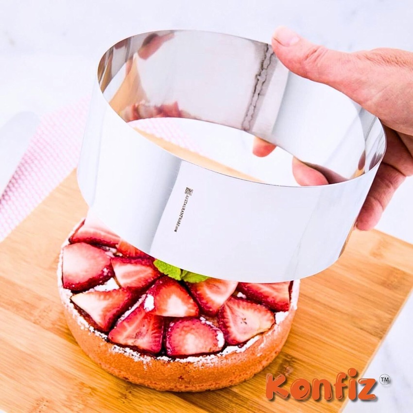 sweet mall 6-8inch Adjustable Layered Cake Slicer Mold Cutter Cake Round  Shape Bread Cake Slicer Mold Mousse Ring Circle Kithen Tools