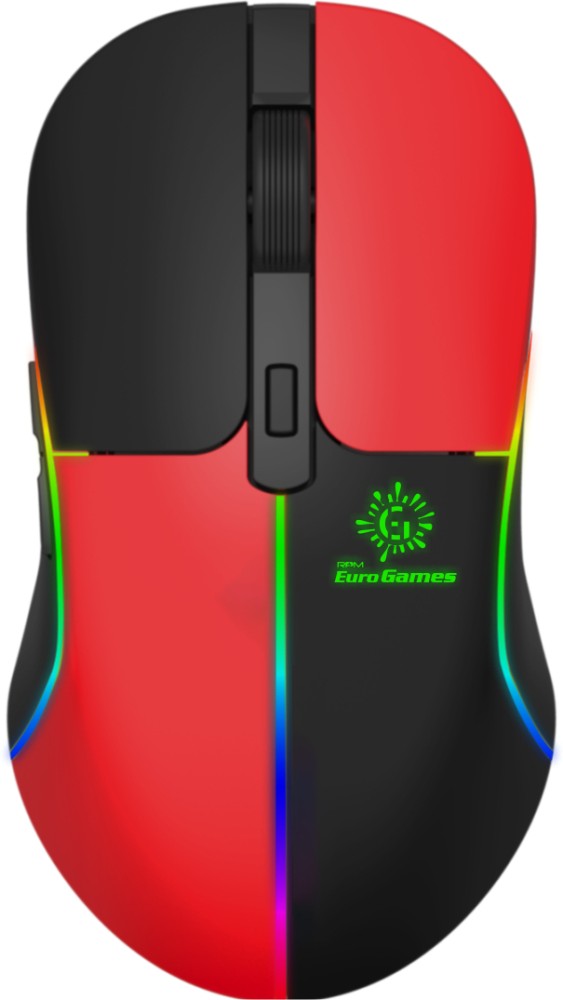  Buy RPM Euro Games USB Wireless Gaming Mouse Rechargeable 500  mAh Battery DPI Upto 3200 6 Color RGB Lights Rubber Coated Mice, Black  Online at Low Prices in India