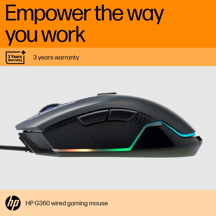 HP Wired Gaming Mouse For PC Mac USB G360