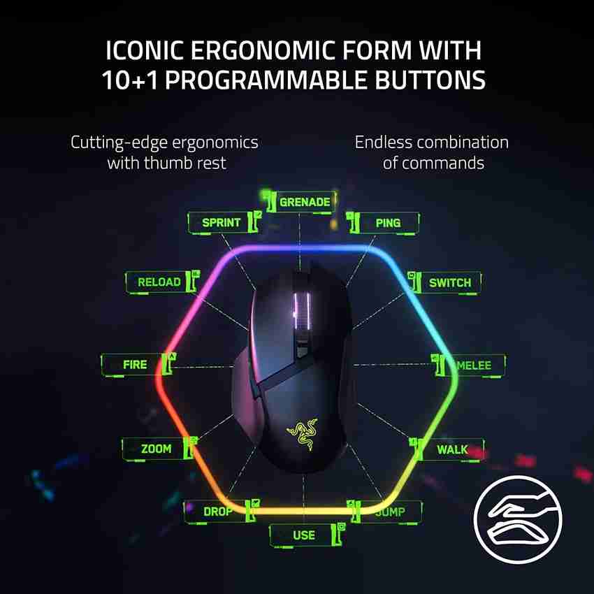 Razer Basilisk V3 Pro Customizable - HyperScroll Tilt Wheel -  RZ01-04620100-R3A1 Wireless Optical Gaming Mouse with Bluetooth - Razer :  Flipkart.com