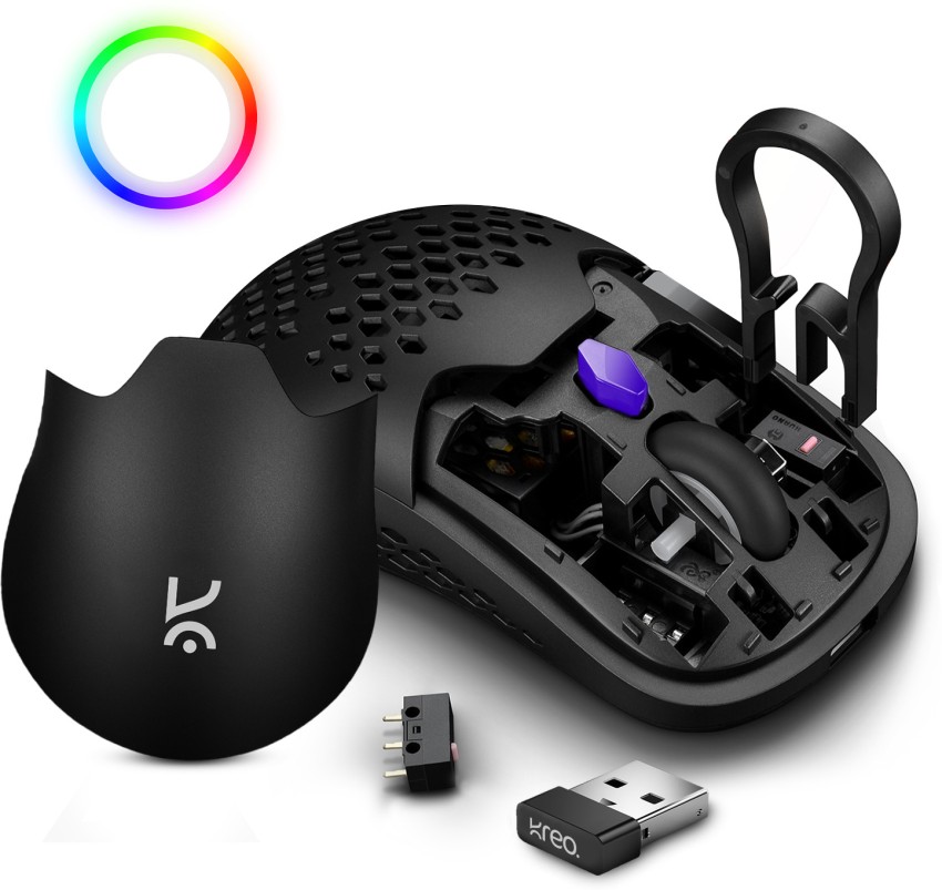 RPM Euro Games Wireless Gaming Mouse Bluetooth & 2.4 G Connect, Upto 3200  DPI, RGB Backlit, 6 Buttons