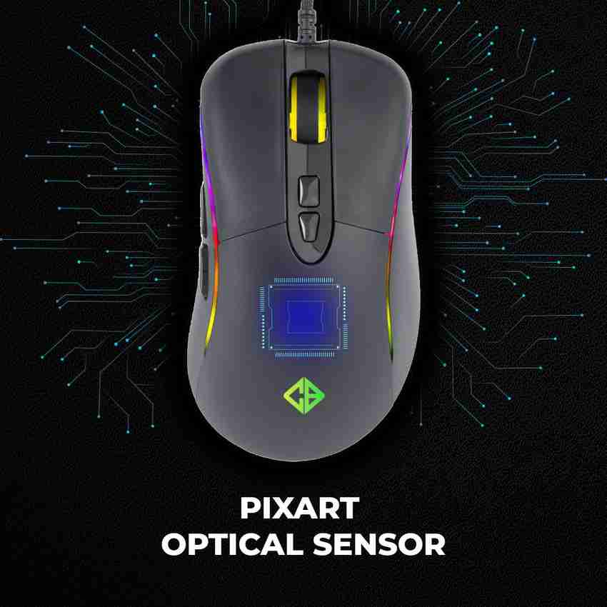 Cosmic Byte Alpha 5000DPI 7 Buttons, PMW3325 Sensor, Spectra RGB Wired  Optical Gaming Mouse
