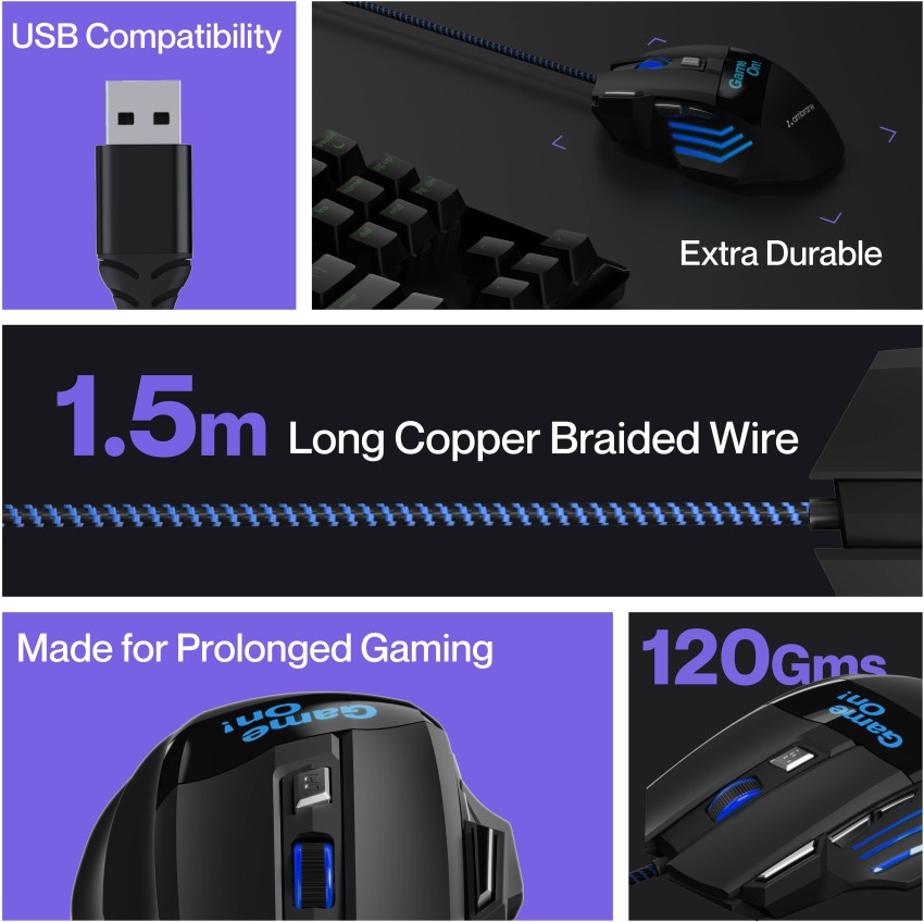 Gaming Mouse Under 1000  RPM Euro Games USB Wireless Gaming Mouse