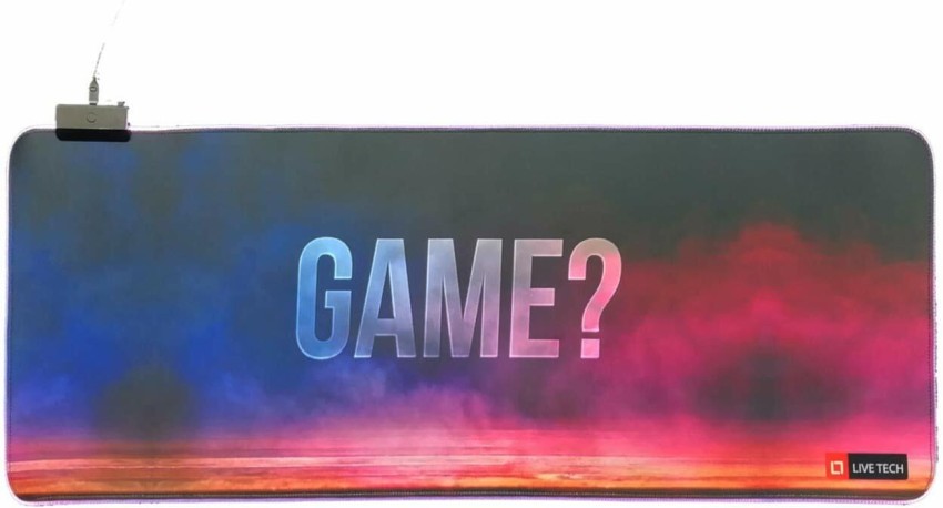 Live Tech Sunny RGB Gaming Mouse Pad Computer Laptop Mouse Pad Mat Big LED  Mousepad for Gamer mice pad with Non-Slip Rubber Base, 350 X 250 MM - Live  Tech :: Get