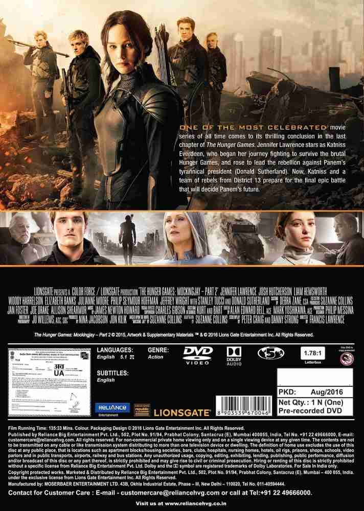 Mockingjay Part 2 (The Hunger Games) (DVD)