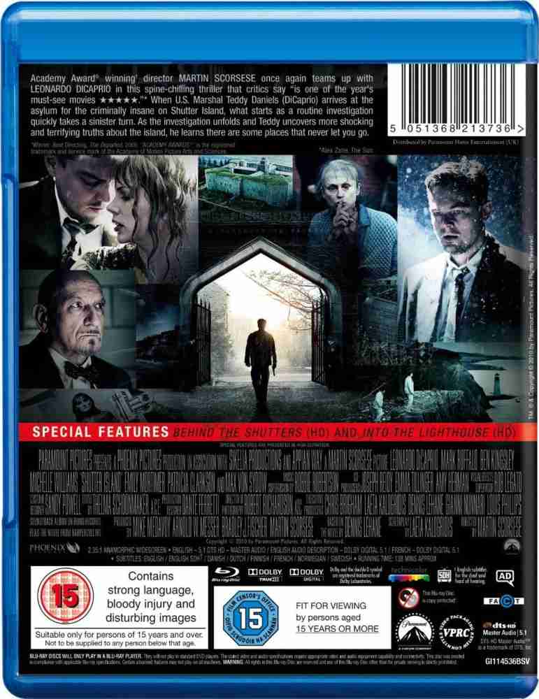 Shutter Island Blu ray 2010 UK Imported Region Free