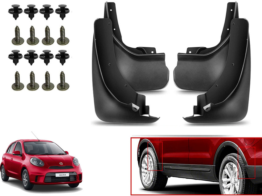 AUTO PEARL Front Mud Guard Rear Mud Guard For Nissan Micra NA