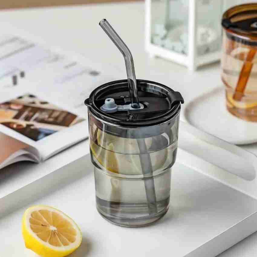 Maira Trading Glass Sipper with Lid & Straw Kids and Adult Fruit Juice Milk  Tea Cup Multi Glass Coffee Mug Price in India - Buy Maira Trading Glass  Sipper with Lid 