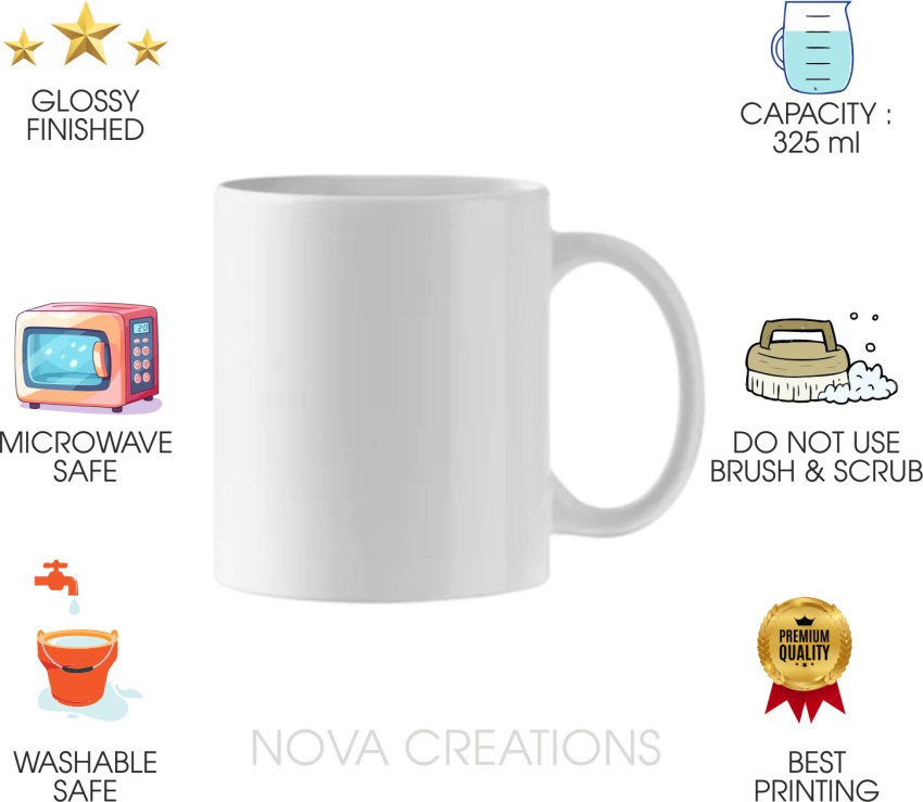 White Ceramic Dudu Bubu Coffee Mug, For Gifting, 325 ml at Rs 249/piece in  Pune