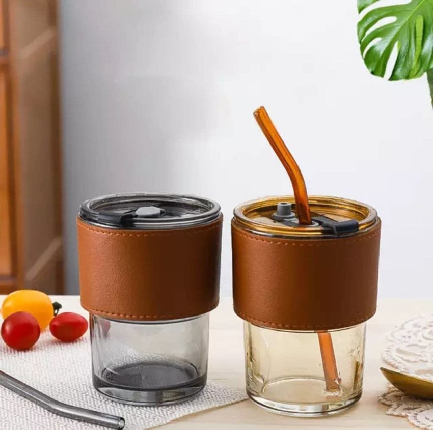 Wide Heaven Glass Tumbler with Lid and Straw Dual-use Drinking Leak Proof Coffee  Tumbler Glass Coffee Mug Price in India - Buy Wide Heaven Glass Tumbler  with Lid and Straw Dual-use Drinking