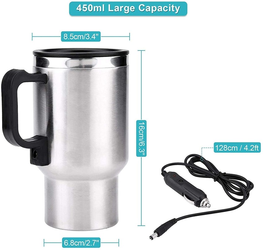 Car Based Car Water Heating Mug 12V Travel Heated Thermos Mug