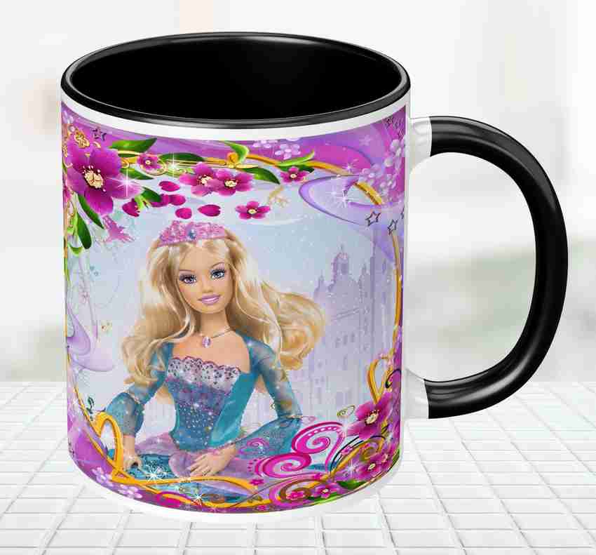 NH10 DESIGNS Barbie Doll Printed Cartoon Coffee Cup For Kids Girls