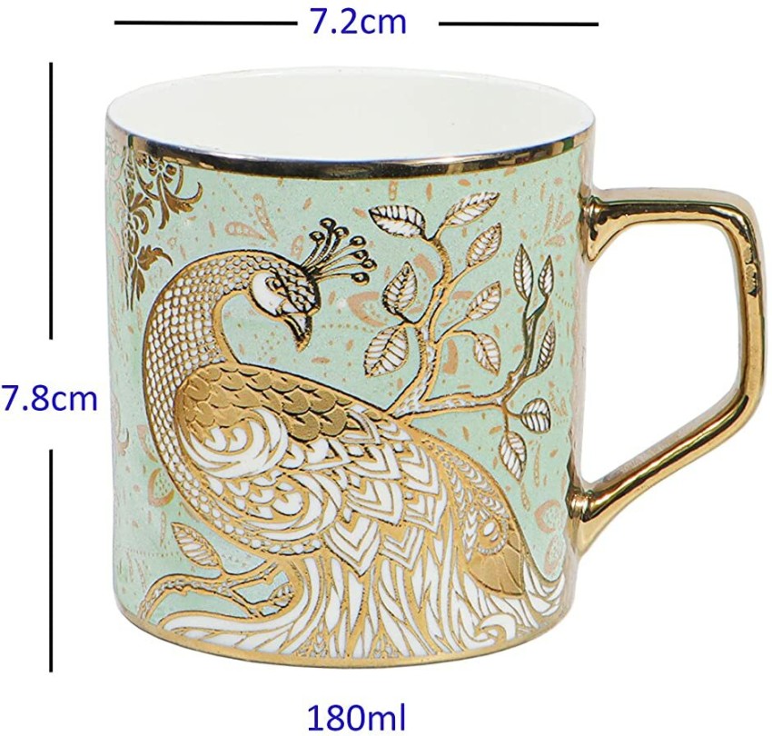 PEACOCK MUG SET OF 4