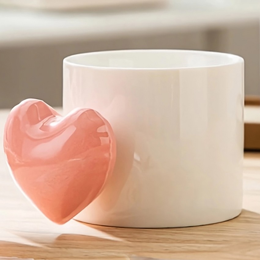 BONZEAL Double Layer Wall Heart Shaped Borosilicate Clear Tea Coffee Cups  with Handle Glass Coffee Mug Price in India - Buy BONZEAL Double Layer Wall  Heart Shaped Borosilicate Clear Tea Coffee Cups