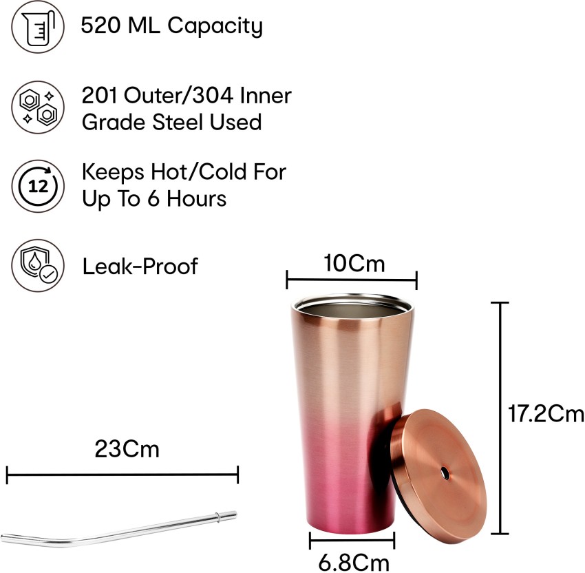 Anko 450 ML Insulated Travel Mug, BPA Free Leak Proof Flip Lid
