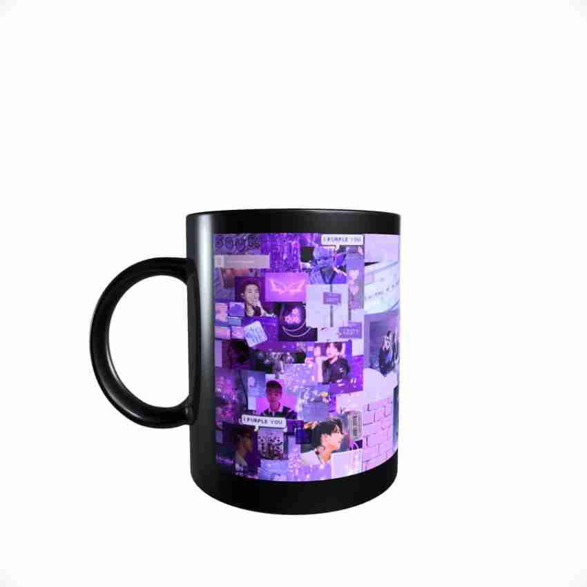 Purplebees BTS 10th Anniversary Signature Mug | Best for Gift for BTS Army  | BTS Photo Printed | Ceramic Coffee Mug