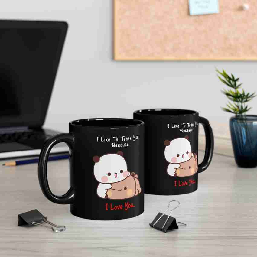 Mr UVD Bubu Like To Tease Dudu Because… Beautifull Love Couple gift Ceramic  Coffee Mug Price in India - Buy Mr UVD Bubu Like To Tease Dudu Because…  Beautifull Love Couple gift