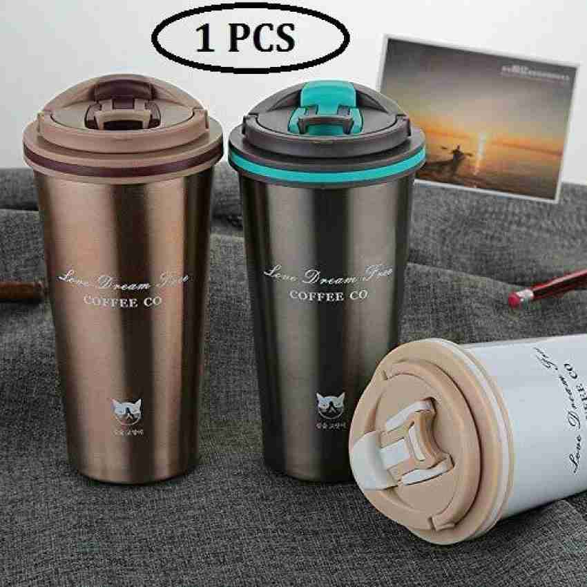 HomeFast Double Wall Stainless Steel Vacuum Insulated Travel Coffee  Stainless Steel Modern Tea Cup Thermos Flask Water Bottle with Leak Proof  Lid 500ml Stainless Steel Coffee Mug Price in India - Buy