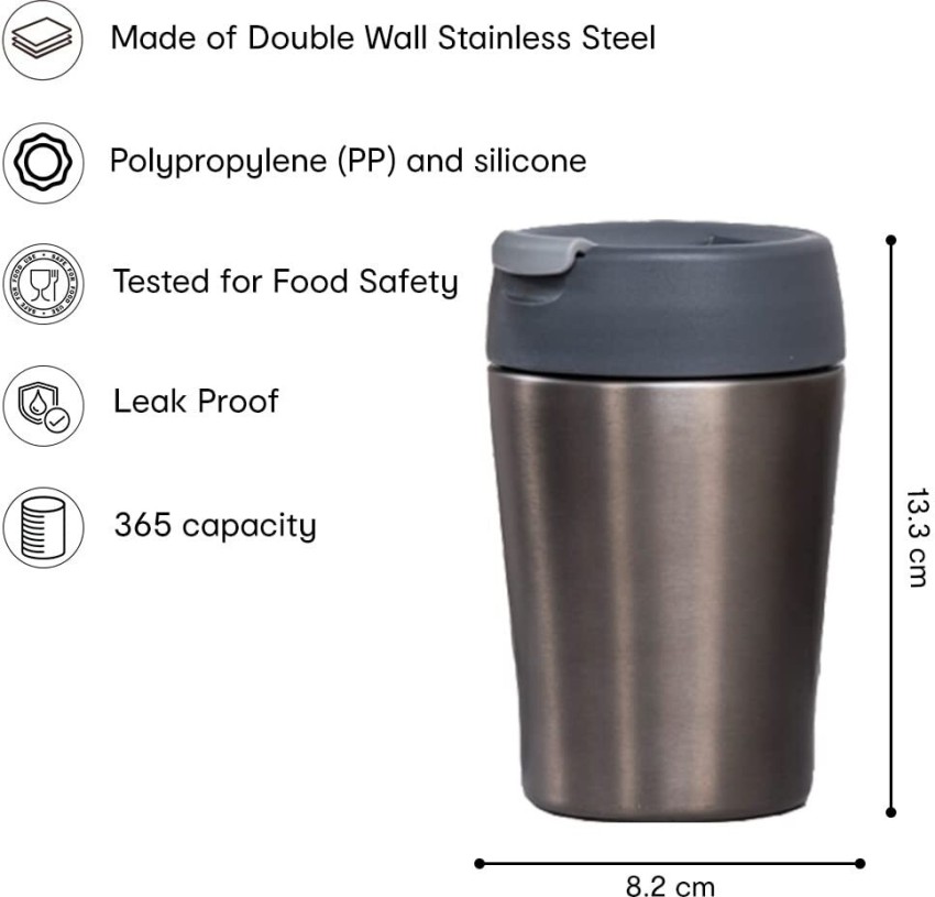 Anko 450 ML Insulated Travel Mug | BPA Free Leak Proof Flip Lid |Doubl