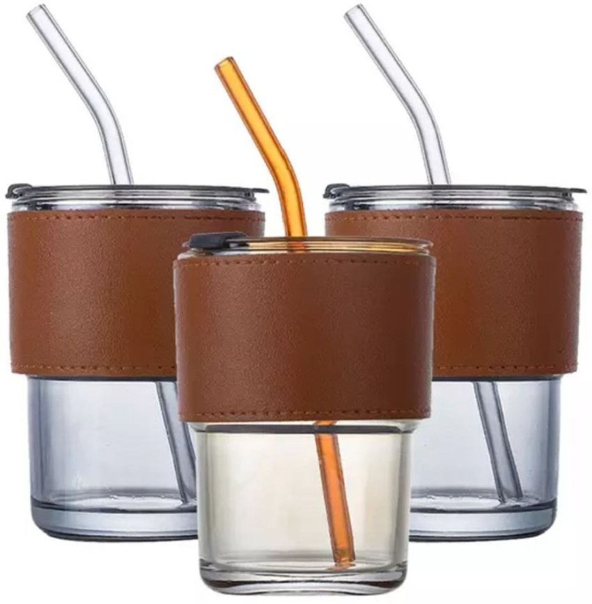 This Set of Drinking Glasses with Bamboo Lids and Straws Is 48% Off